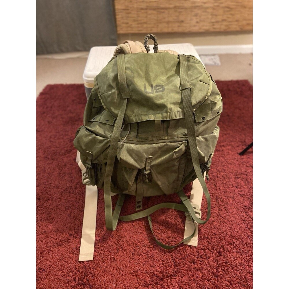 USGI Army Military Field Pack Combat Molle Backpack Hiking Camp Camo Rucksack - Picture 13 of 16